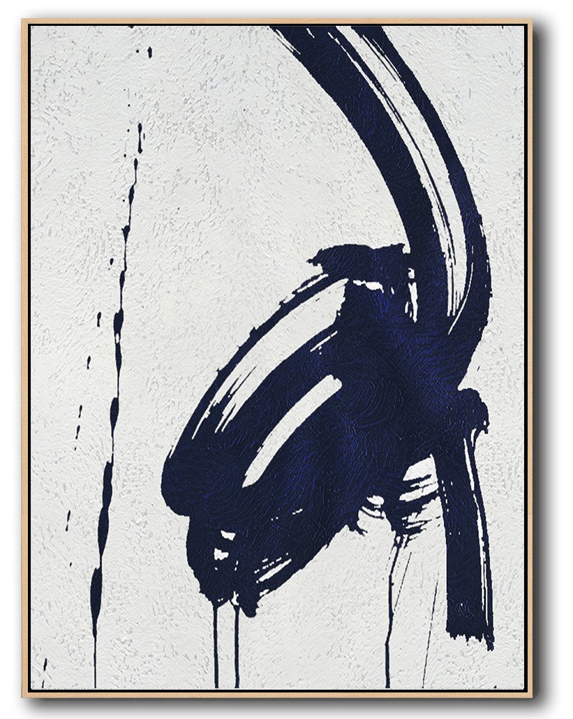 Navy Blue Minimalist Art #NV183B - Click Image to Close